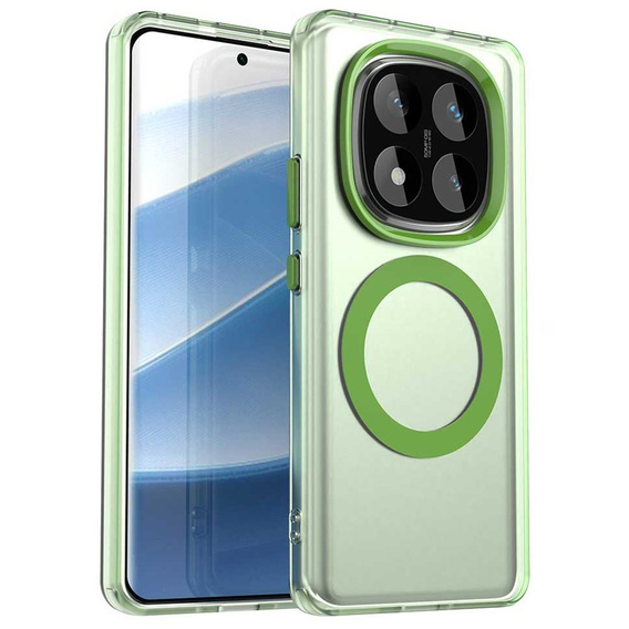 Etui do Xiaomi Redmi Note 14 Pro 5G / Poco X7 5G, Fusion Hybrid, do MagSafe, zielone