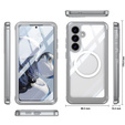 Etui do Samsung Galaxy S25 FE, Shockproof, ze szkłem, do MagSafe, szare