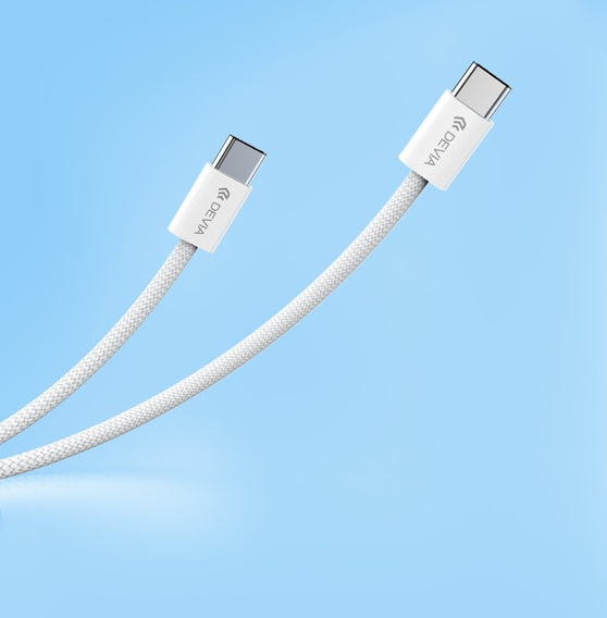 Devia kabel Smart PD USB-C - USB-C 1,0 m 60W 3A biały
