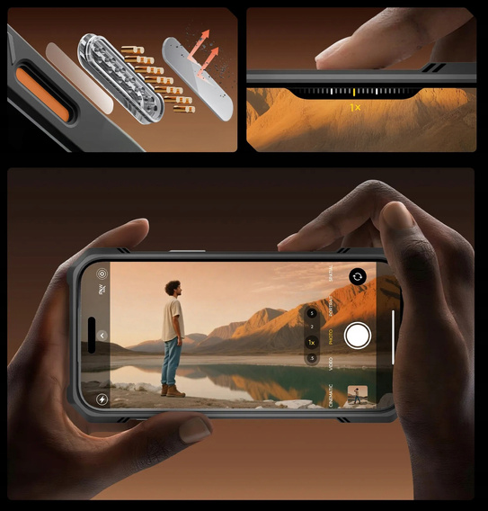 Etui Supcase do iPhone 17 Pro, Unicorn Beetle Grip Mag, Clear / Coral