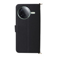 Etui z klapką do Xiaomi Poco F7 Ultra, Crossbody Leather Wallet, czarne