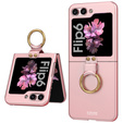 Etui GKK Ring Holder do Samsung Galaxy Z Flip7 FE / Z Flip6, różowe