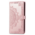 Etui z klapką do Oppo A40 / Oppo A40m, Mandala, różowe rose gold