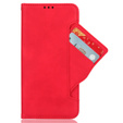 Etui z klapką do Samsung Galaxy M34, Card Slot, czerwone