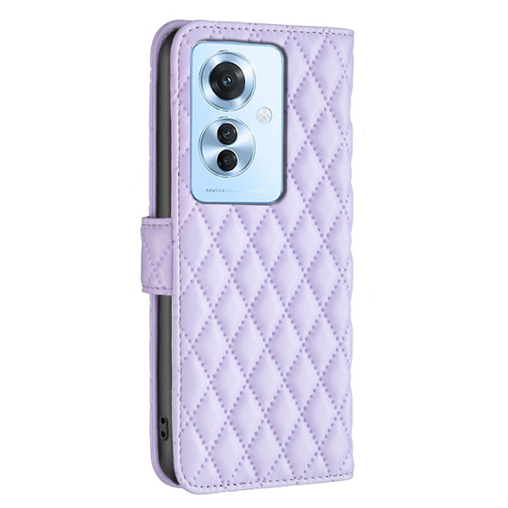 Etui z klapką do Oppo Reno 11F 5G, Wallet, BINFEN COLOR, fioletowe