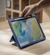 Etui Dexnor 360° do iPad Pro 11 2024 (5 gen.), z paskiem i miejscem na rysik - niebieskie