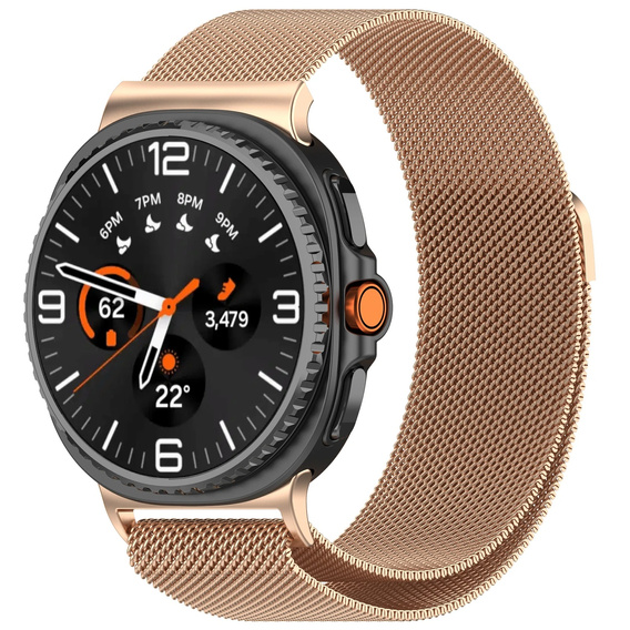 Pasek Bransoleta Milanese do Samsung Galaxy Watch 8 / 8 Classic, Różowa rose gold