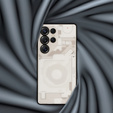 Etui do Samsung Galaxy S25 Ultra, Matte Case z wzorem wnętrza telefonu, białe