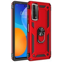 Etui pancerne do Huawei P Smart 2021, Nox Case Ring, czerwone