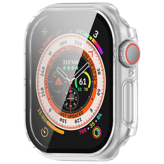2w1 Etui + Szkło Hartowane do Apple Watch 10/11 46MM, Przezroczyste