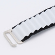 Pasek Nylonowy do Apple Watch 1/2/3/4/5/6/7/8/9/10/11/SE Ultra 1/2/3 42/44/45/46/49mm, Czarny / Biały