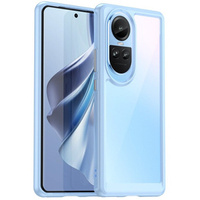 Etui do OPPO Reno 10 / 10 Pro, Fusion Hybrid, przezroczyste / niebieskie