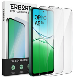 2x Szkło Hartowane do Oppo A5 5G / A5m, ERBORD 9H Hard Glass, szybka