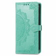Etui z klapką do Honor Magic 6 Lite 5G, Mandala, zielone