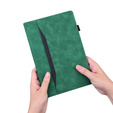 Etui do Lenovo Tab M11, Classic, z miejscem na rysik, zielone