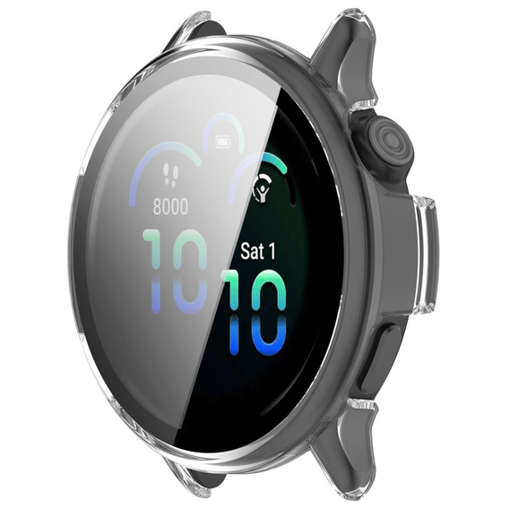Etui z hartowanym szkłem do Garmin Vivoactive 6 – pełna ochrona 2w1 - przezroczyste