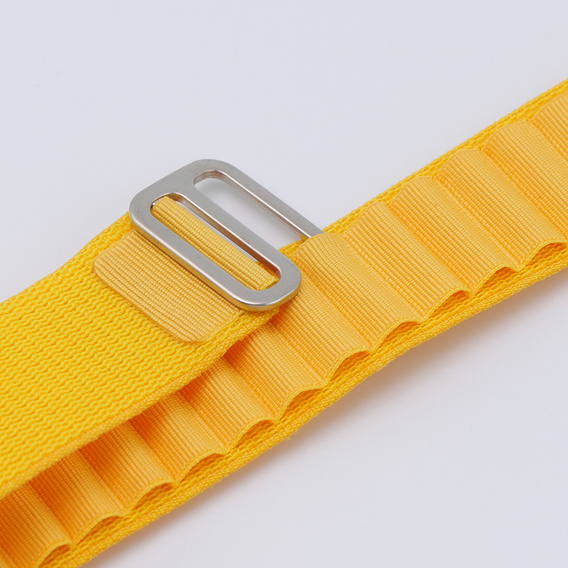 Pasek Nylonowy do Apple Watch 1/2/3/4/5/6/7/8/9/10/11/SE Ultra 1/2/3 42/44/45/46/49mm, Żółty