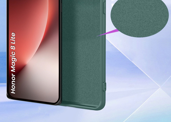 Etui do Honor Magic 8 Lite, Silicone Lite, zielone