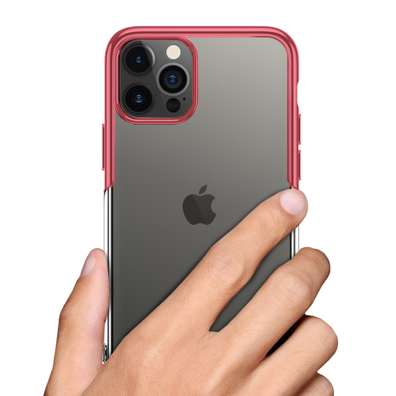 Etui Electroplated Frame do iPhone 13 Pro Max - Red