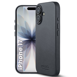 Etui Mujjo Skórzane do iPhone 17, MagSafe, czarne