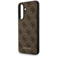Etui GUESS do Samsung Galaxy A56, 4G Metal Gold Logo, brązowe