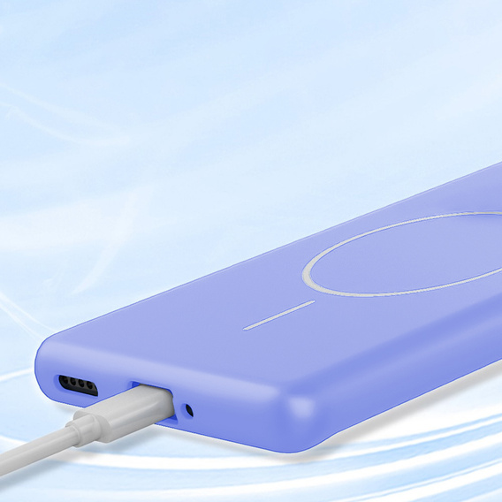 Etui do Samsung Galaxy S25 FE, Silicone Lite, do MagSafe, fioletowe
