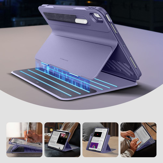 Etui do iPad Air 11" 2025/2024 (7/6 gen.) / Air 10.9" 2022/2020 (5/4 gen.), ESR Shift Magnetic, Fioletowe