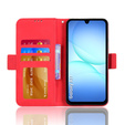 Etui z klapką do Samsung Galaxy A17 5G, Card Slot, czerwone