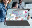 Etui z nadrukiem do Samsung Galaxy Tab S10 FE+ Plus – styl i ochrona w jednym - jednorożec