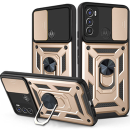 Etui pancerne do Motorola Moto G60, CamShield Slide, złote