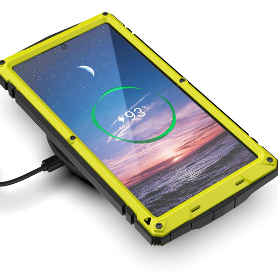 Etui pancerne do Samsung Galaxy S25 Ultra, R-JUST, żółte