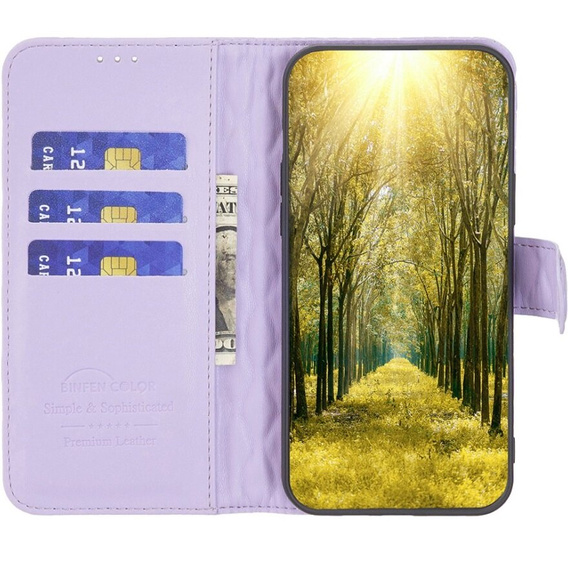 Etui z klapką do Samsung Galaxy A05s, Wallet, BINFEN COLOR, fioletowe