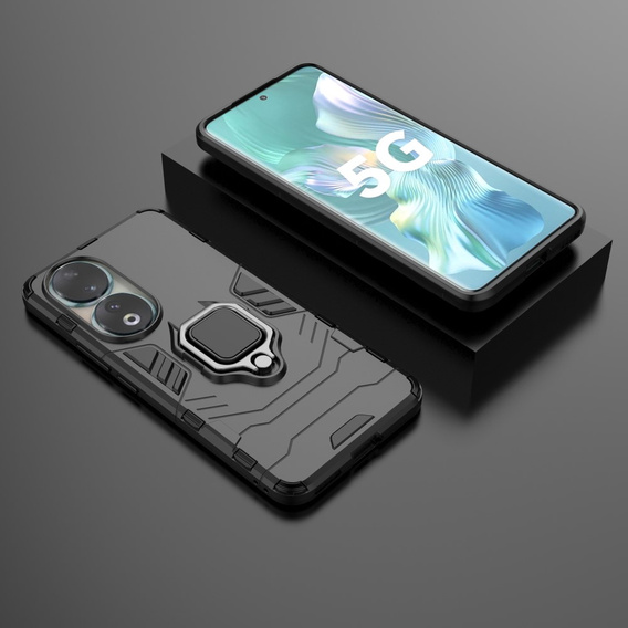 Etui do Honor 90, Kickstand Ring, czarne