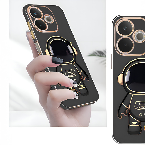 Etui do Oppo A5 Pro 5G, Astronaut, czarne
