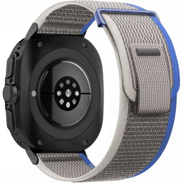 Pasek Nylonowy do Samsung Galaxy Watch Ultra 47mm (2025 / 2024), Szary / Niebieski