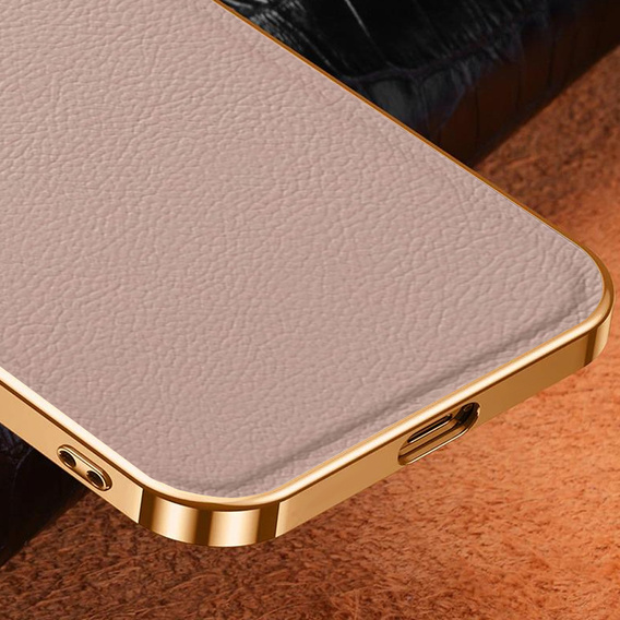 Etui do Samsung Galaxy S21, Cowhide Leather, różowe