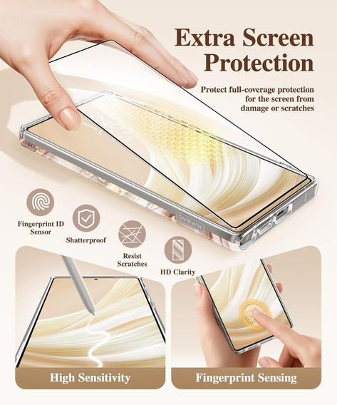 Etui GVIEWIN do Samsung Galaxy S25 Ultra – Topaz/Gold
