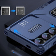 Etui do Samsung Galaxy S24 Ultra, Slide Lens Lid, Niebieskie