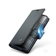Etui z klapką CASEME do Samsung Galaxy Z Fold7 5G Litchi Wallet – czarne