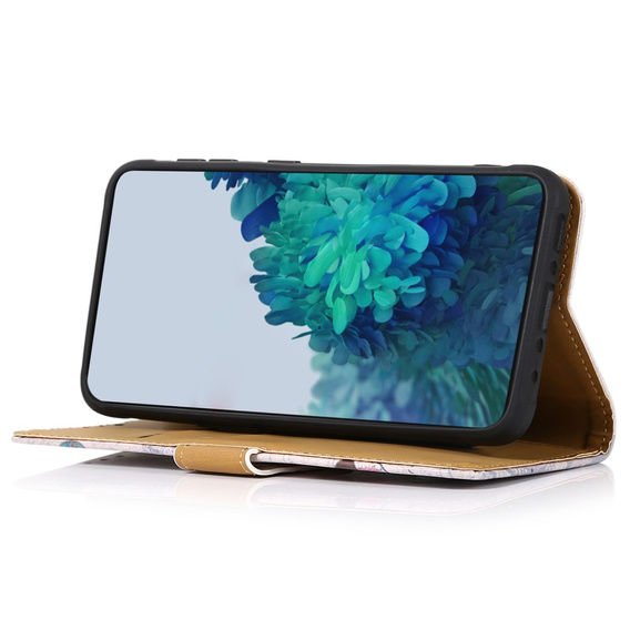 Etui z klapką do Motorola Moto E13, Wallet, Flower Tree niebieskie