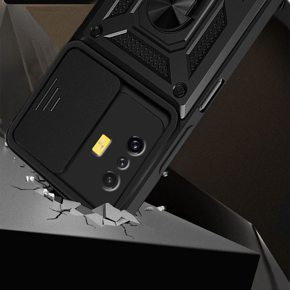Etui pancerne do Xiaomi Poco F4 GT, CamShield Slide, czarne