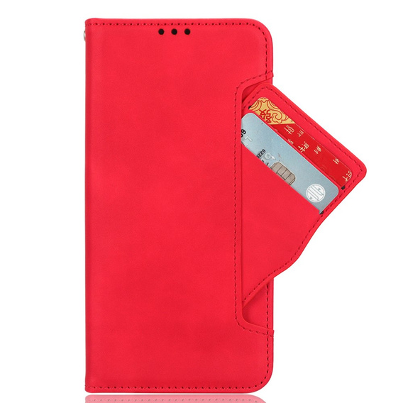 Etui z klapką do Xiaomi 14 Ultra, Card Slot, czerwone