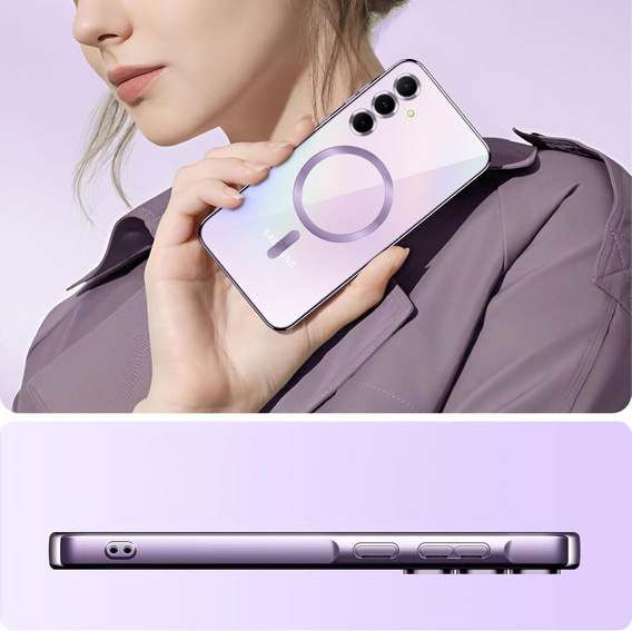 Etui do Samsung Galaxy A15 4G/5G, Electro MagSafe, różowe + Szkło na ekran