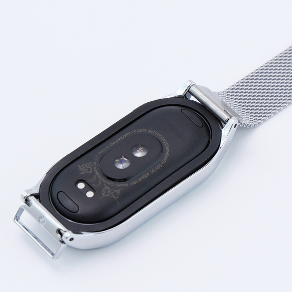 Pasek Bransoleta Milanese do Xiaomi Smart Band 10 / 9 / 8, Srebrny