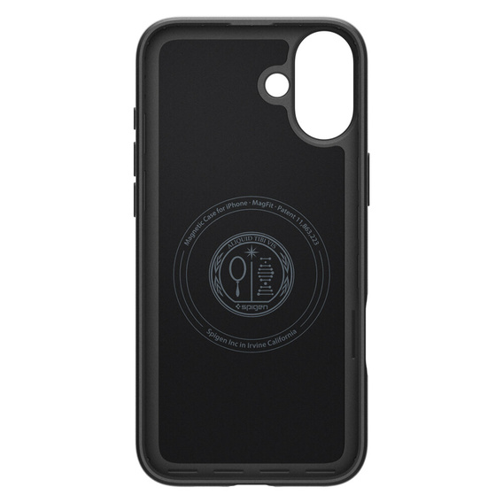 Etui Spigen do iPhone 16 Plus, Thin Fit Mag, szare + Szkło hartowane 9H