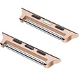 Zapięcie ze stali nierdzewnej do zegarka Apple Watch 1/2/3/4/5/6/7/8/9/10/11/SE Ultra 1/2/3 42/44/45/46/49mm, Rose Gold