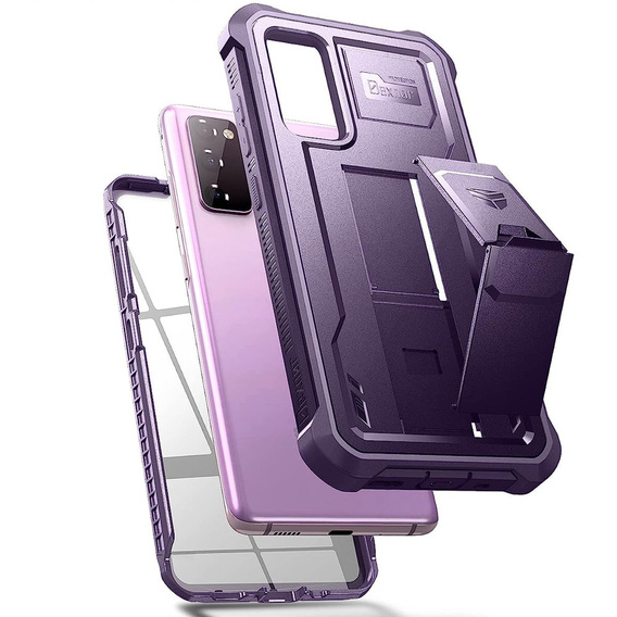 Etui pancerne do Samsung Galaxy S20 FE, Dexnor Full Body, ciemnofioletowe