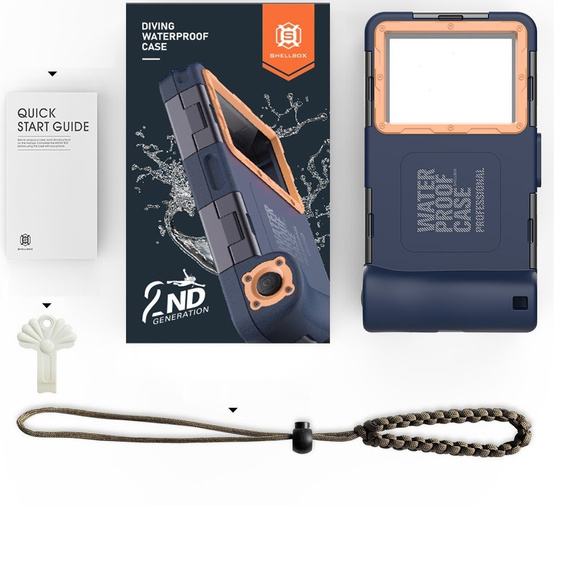 SHELLBOX I Uniwersalne Etui Wodoodporne na telefon, Dark Blue/Grey