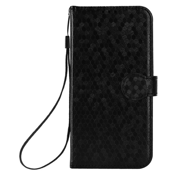 Etui z klapką do Oppo Reno 14 F / 14 FS, Wallet Rhombus, czarne