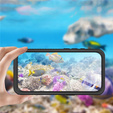Etui Wodoodporne IP68 do iPhone 17 Pro Max, Redpepper, do MagSafe, przezroczyste z czarną ramką